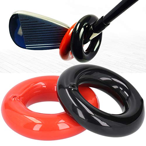 Keenso-Anillo-De-Pesas-para-Swing-De-GolfNegro-Y-RojoAnillo-De-Pesaje-Redondo-para-Palos-De-GolfAccesorios-De-Entrenamiento-De-Swing-De-Potencia-De-Pesopara-PraCtica-De-Entrenamiento-De-Calent
