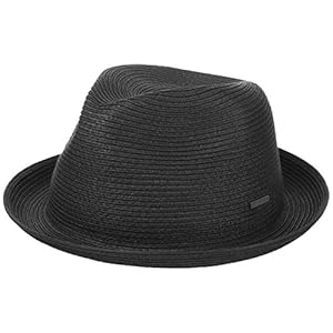 Stetson Dawson Black Player Strohoed Dames/Heren – strand hoed zonnehoed fedora voor Lente/Zomer