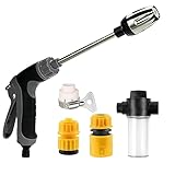 Aquoxis Pressure Washer, de Alta Presión. Boquilla para manguera de jardín, incluye conector y bote para espuma. Vale para casi cualquier manguera
