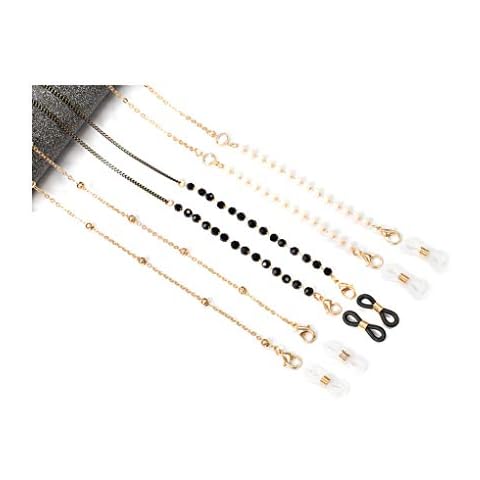 3Pcs Face Cover Holder Chain Necklace for Mask, Glasses Chain Metal Eyeglass Holder for Mask Strap Extender Chain for Women Men Cover