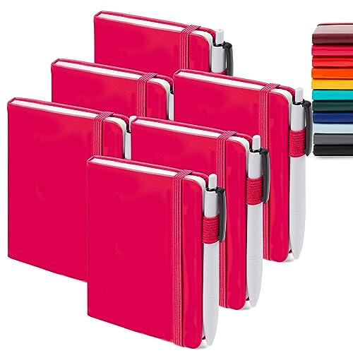 Lot de 6 petits carnets de poche en vrac feela lignés avec stylos