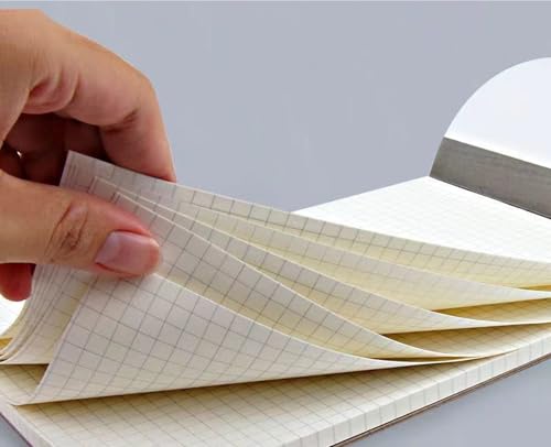 Grid Paper Pads, White Quad Graph Paper Pads, Quadrille Pad, 5x5 (5 Squares per inch) Cardboard Back
