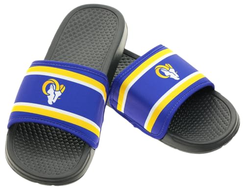 Image of FOCO NFL Team Printed Slide Sandals - Officially Licensed Football Fan Footwear for Comfort & Style