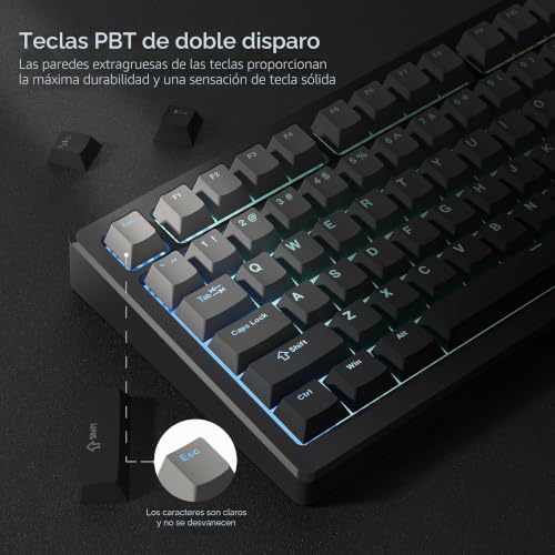 Teclas PBT Womier translúcidas compatibles con interruptores Cherry Gateron MX 3
