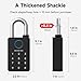 Aurosmart Heavy Duty Fingerprint Padlock with Key, Smart Gate Lock with Keypad, Keyless Entry Digital Combination Lock for Outdoor Fence, Gate, Shed, Storage Unit, Pool, Locker, Tuya App