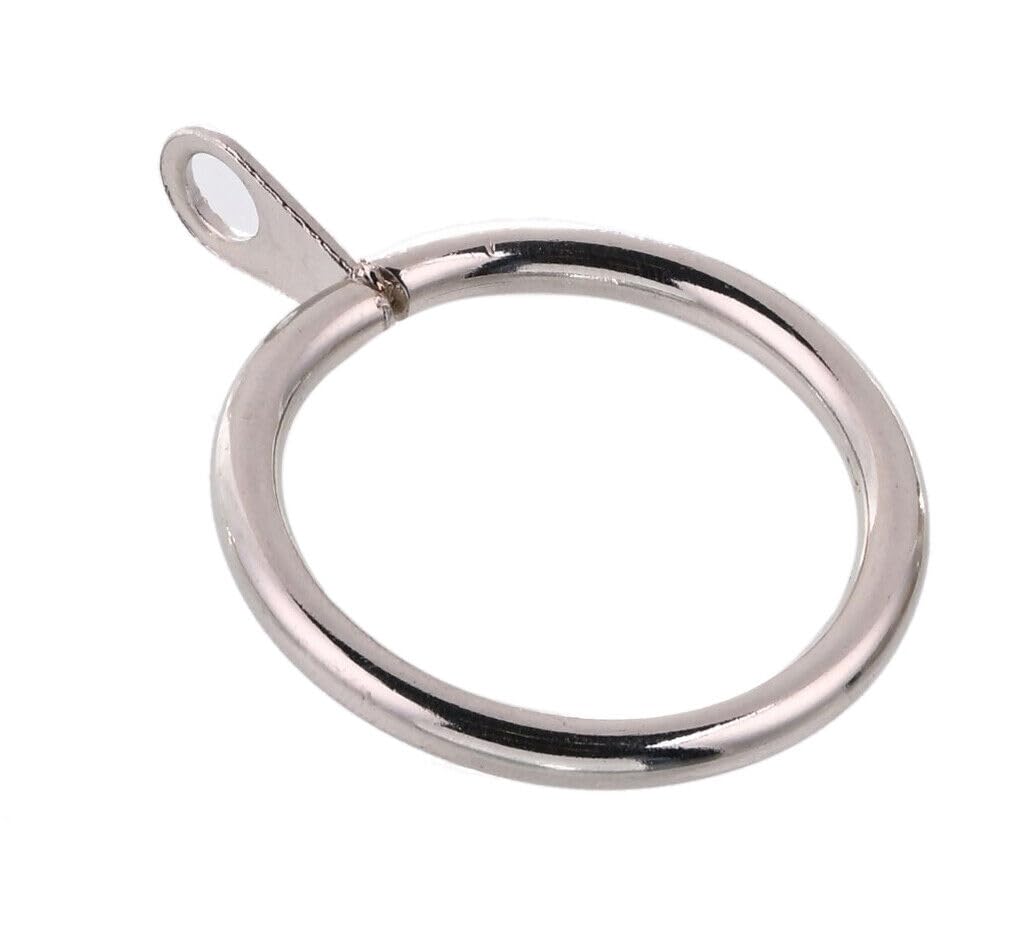 Lister Cartwright 19 mm Curtain Rings Brushed Steel Metal(10x Curtain Rings)