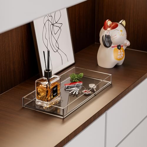 Hlf-Ho AH-001-TRAY-5-10-1 Serving Tray 10 Inchx5 Inch Acrylic Serving Trays Clear Decorative Serving Platter thumb #4