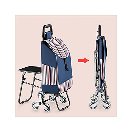 LICHUAN Einkaufstrolley, faltbar, auf Rollen, tragbar, für Damen und Herren, Einkaufen, Picknick, Aufbewahrung zu Hause… – Bild 5