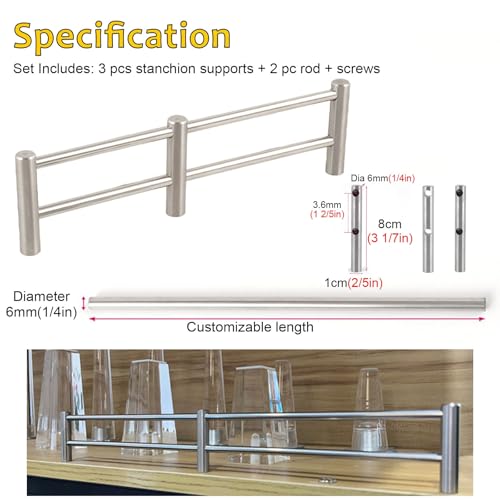Barre de protection cuisine pour étagère rangement et affichage chic - 7