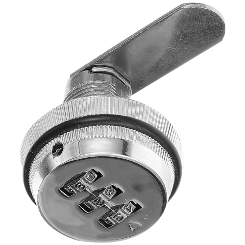 WOONEKY Cerradura Metálica Combinación para Armarios y Cajones Cierre Codificado de 20Mm Color Plata Resistente para Archivadores y Gabinetes de Seguridad el Hogar y Oficina