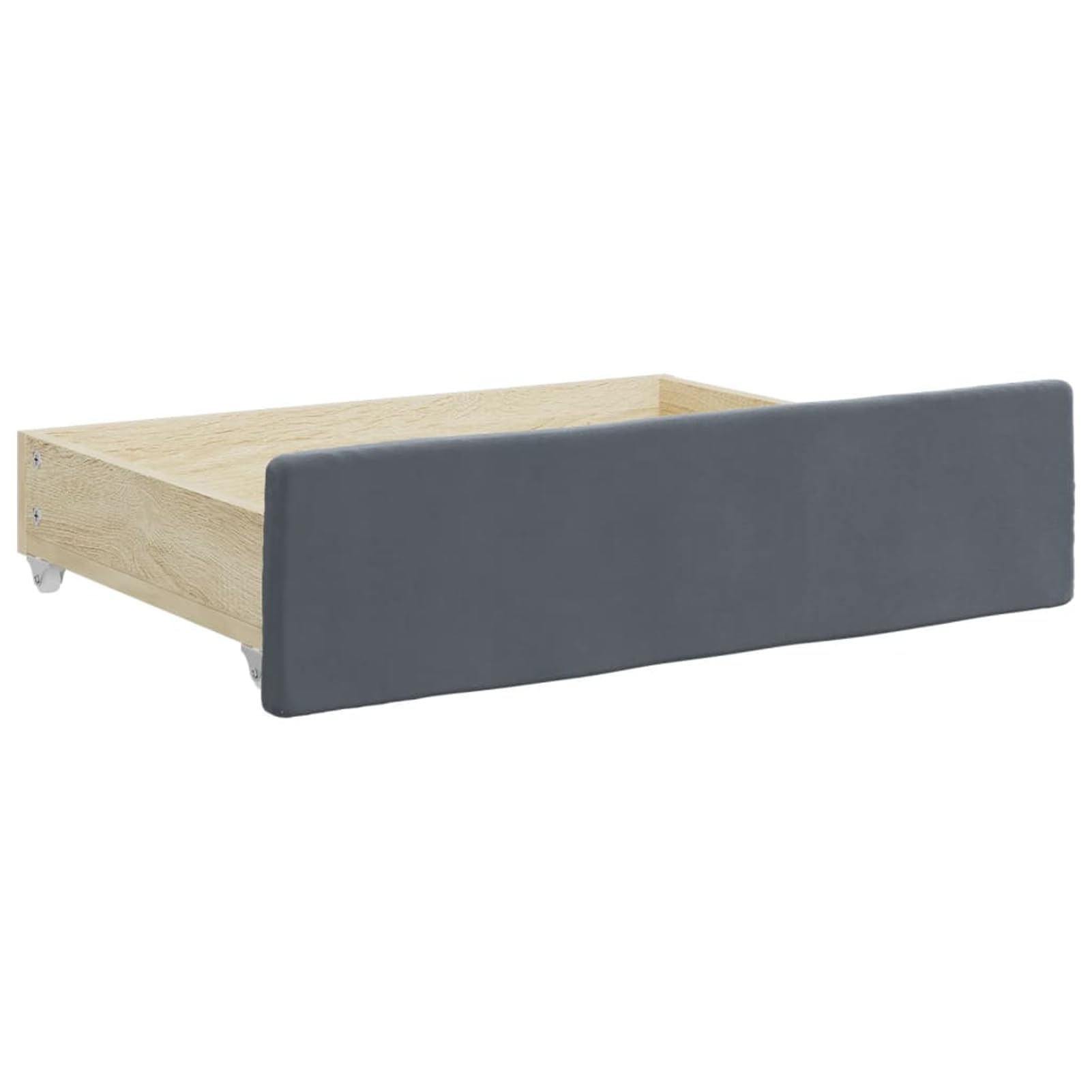 Divano letto pieghevole 2 in 1, grigio scuro, 90 x 190 cm, con 2 materassi in schiuma e 2 cassetti scorrevoli, divano per camera da letto con rivestimento in velluto, struttura in legno e metallo