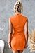 OWIN Women Summer Sleeveless Tank Dresses Mock Neck Slim Fit Short Casual Ruched Bodycon Party Club Mini Dress Orange L