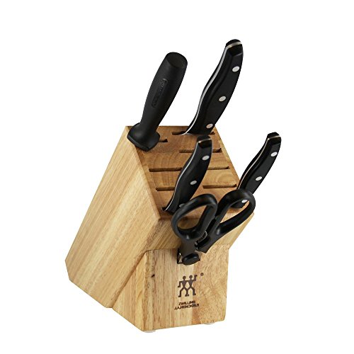 ZWILLING J.A. Henckels Twin Signature Knife Block Set, 6-Pc, Black/Stainless Steel