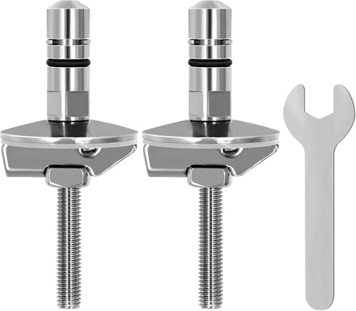 HAFRILY WC-Sitz-Befestigungsscharnier für HARO LUVETT WC-Sitze kippdübel M6 x 71.5mm Toilettendeckel Halterung Edelstahl WC Deckelscharnier Befestigungshalterung (2 Stück)