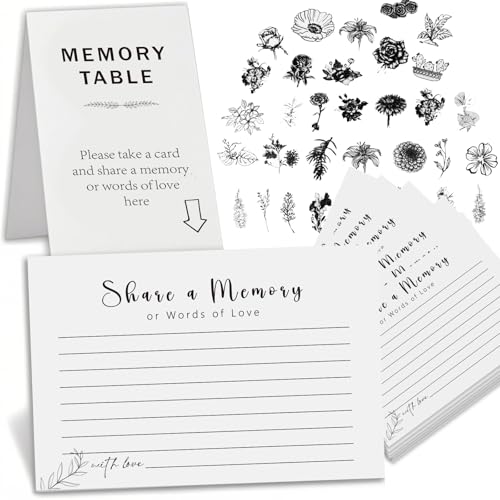 Murrilome Share a Memory Cards – 30PCS Memory Card for Celebration of Life, Graduation, Wedding, Retirement, Going Away Party and Funeral Keepsake (4" x 6")