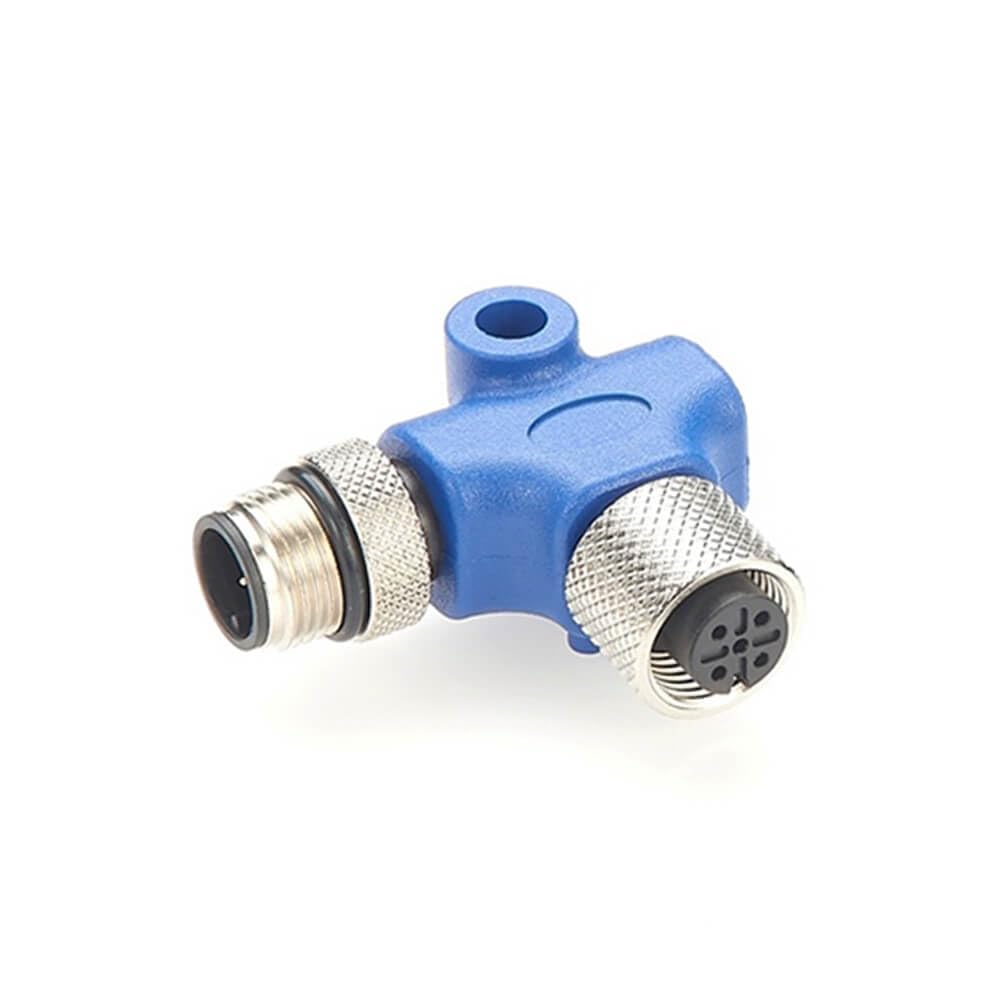 Elecbee Nmea2000 M12 Male 5 Pin to Female 5 Pin Connector L Type Right Angle