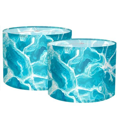 Image of Nuxovilar Lamp Shades Set of 2, 13 inch Top x 13 inch Bottom x 10 inch High (Spider)