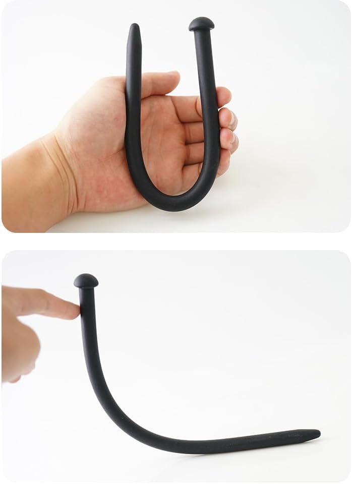 8PCS Silicone Soft Urethra Extra Long Hollow Catheter Urethra Plug Manual Masturbation Orgasm Device for Men 3/4/5/6/7/8/9/10mm (Smooth Surface)