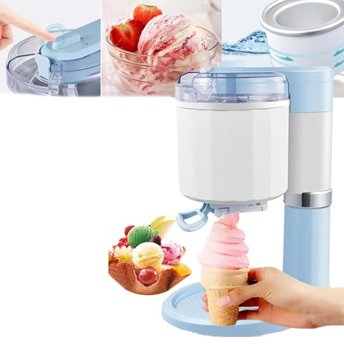 Gelatiera, macchina per gelato soft, separazione del serbatoio, coperchio trasparente + corpo staccabile, per la preparazione del gelato in casa,A