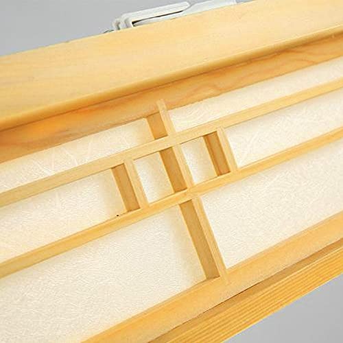 Plafonnier bois carrée LED design coréen pour salon et balcon