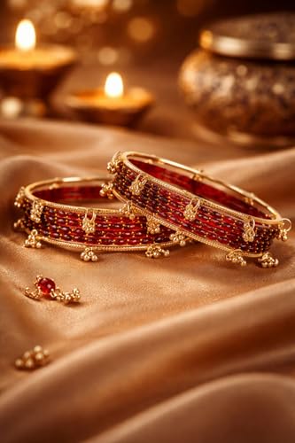 Image of Shining Diva Fashion 16 Pcs Trendy Stylish Glass & Kashmiri Ghungroo Bangles Set for Women & Girls | Traditional Festive Wedding Party Jewellery