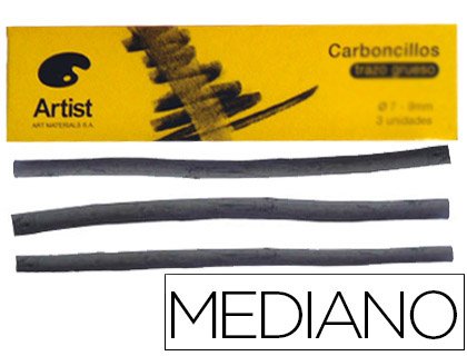 Artist W002 - Pack of 6 Medium Charcoal, 1 count (Pack of 6) - Image 2