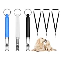 3 Stück Hundepfeife Rütter Rückruf, Hundepfeife Hochfrequenz Lautlos, Metall Hundepfeifen, Einstellbar Erziehungshilfen für Hunde, mit Lanyard für Hören Sie Auf Zu Bellen und Trainieren Sie Ihren Hund