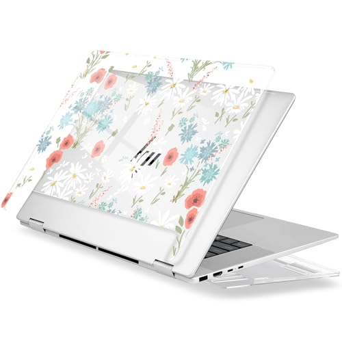 Batianda Case for HP Envy x360 16-inch 2-in-1 Laptop 2024 White Flower