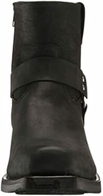 OLD WEST Mens Leather Ankle Harness Leather Lined Motorcycle Boots