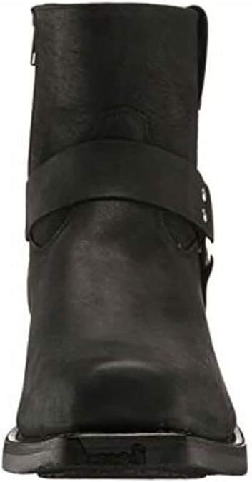 OLD WEST Mens Leather Ankle Harness Leather Lined Motorcycle Boots