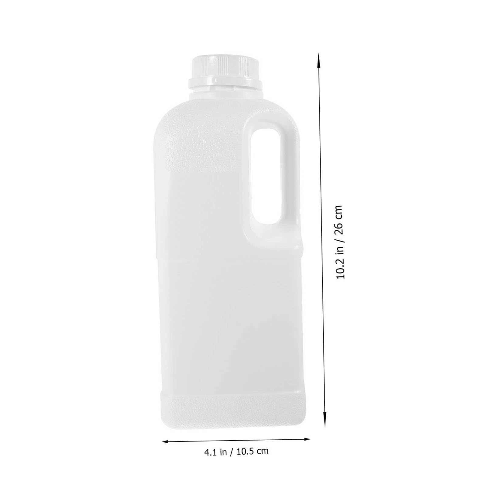 Unomor 3pcs 2l Food Plastic Bucket Milk Bottle with Scale Milk Pitcher with Lid Storage Jug with Caps Milk Carton Cup Storage Bottles Clear Water Bottles Milk Pitchers Oil Jug Hdpe White