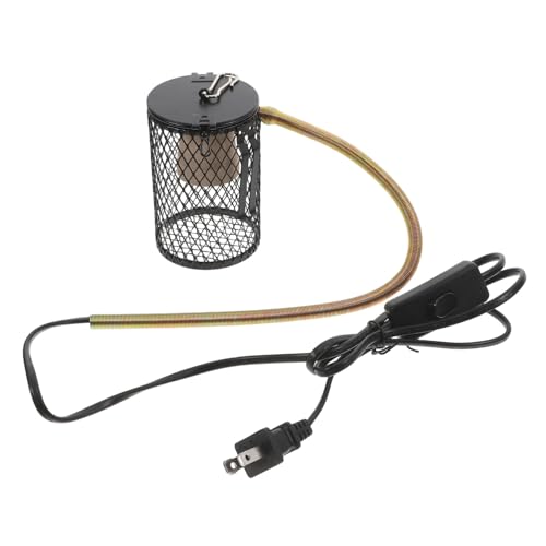 Abaodam 爬虫類用断熱ランプシェード 爬虫類用ヒートランプ器具 爬虫類用ヒーター 電球ガード 爬虫類ライトケージ 爬虫類用ヒートランプシェード ヒートランプアクセサリー 電球ケージ 鉄