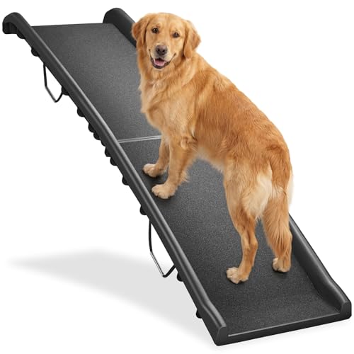 tectake® Rampa per Cani Paw Step, Richiudibile, Antiscivolo per Auto, Pieghevole con Maniglie Trasporto, Supporto fino a 90kg, Pedana per Cani, Rampe per Cani