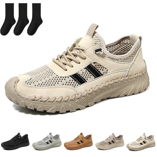 Zenfaze Orthopedic Shoes for Men, Solid Arch Support, Slip On Orthopedic Hiking Shoes, Non Slip Breathable Mesh