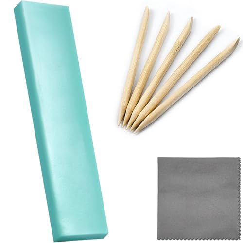 TICFROG 7 in 1 Watch Cleaning Putty Kit with Watchmaking Cleaning Putty Watch Cleaner Clay 5PCS Willow Sticks and 18CM Cleaning Cloth for Wristwatch Wheel Pivot and Repair Tool
