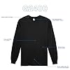 GILDAN Men's Ultra Cotton Adult Long Sleeve T-shirt, 2-pack T Shirt, Black, XXL UK #4