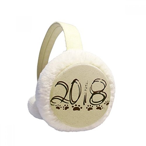 Orejeras de invierno de felpa plegables con huellas de perro el regalo unisex perfecto
