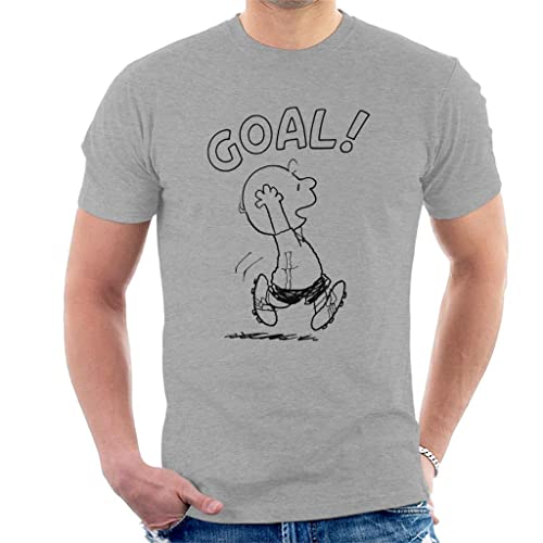 T-shirt Peanuts Football Charlie Brown pour homme en coton casual