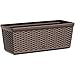Produktbild Emsa 515023 Casa Mesh Blumenkasten für den Balkon, Länge: 50 cm, Selbstbewässerungssystem, mokka