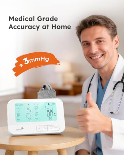 Blood Pressure Monitors for Home Use with Bag FSA&HSA Eligible, Medical-Grade Accuracy,Automatic Upper Blood Pressure Monitor with Three-color warning and 2-User, One-tap mute,Birthday Gift for Family - Image 3