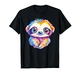 Vibrant Rainbow Sloth Art Cute