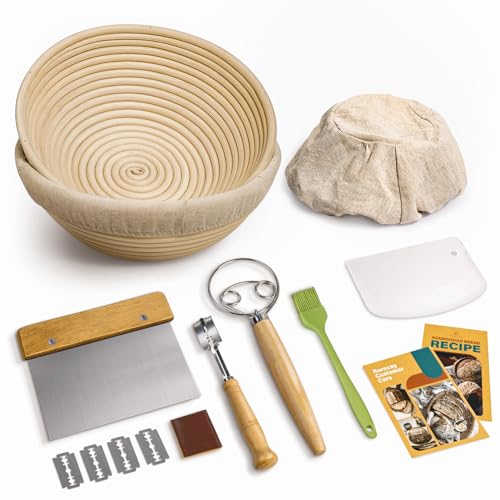 Rorecay 9in Banneton Proofing Baskets (Set of 2)