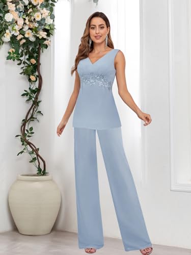 BANTRATIC 3 Pieces Mother of The Bride Pantsuits with Jacket for Wedding Evening Prom Dressy Formal Pants Outfit 3/4 Sleeve2