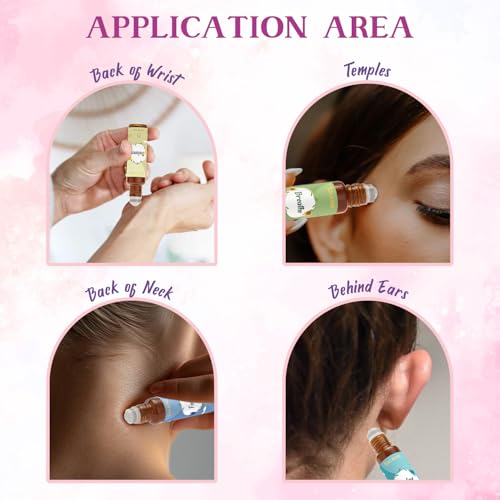 SALKING Roll on Ätherische Öle Set, Geschenke für Frauen,Aromatherapie Duftöl Naturrein,Wellness Kleinigkeiten GeschenkSet,6x10 ml Entspannung, Gute Nacht, Ausgeglichenheit, Atmen, Fokus, Energie