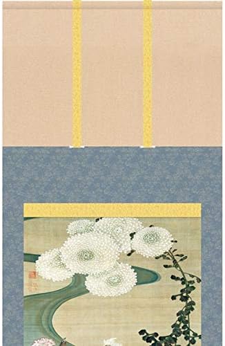 模写伊藤若冲⁄菊図⁄屏風ハガシ⁄六曲用マクリです⁄掛軸☆宝船☆Z-369 10