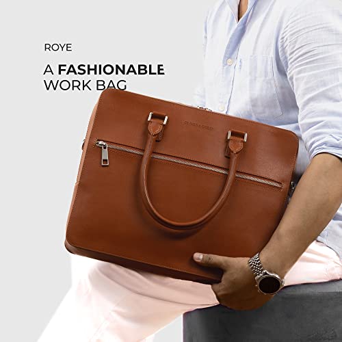 Image of OLIVES & GOLD 14 inch ROYE Laptop Bag For Men and Women | Detachable and Adjustable Shoulder Strap | Travel Friendly | Lightweight