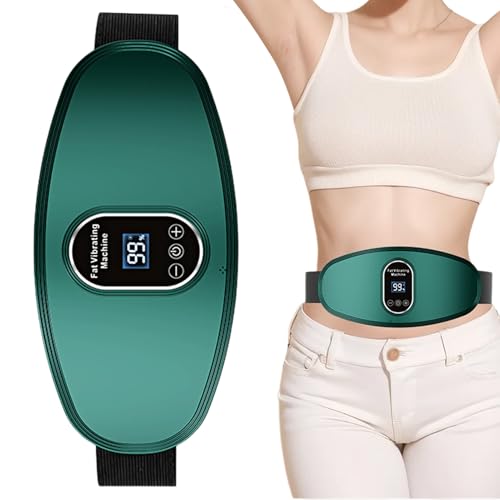 Cushangty Masajeador Abdominal | Cinturón Vibratorio Para Abdomen Plano,Máquina Con Niveles Ajustables Inalámbrica Estimulador Quemagrasas,Ejercicio en Casa Relajación Corporal y Tonificación de