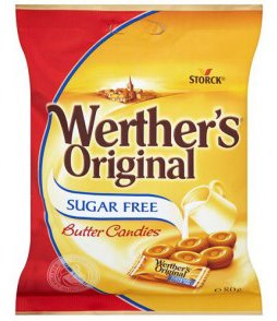 Werther's Original Suikervrije boter snoepjes 80g zak x3