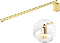 Vista 15 de Snuffers - Extintor de velas, accesorio extintor de velas para apagar mechas de vela de forma segura, diseño de hoja de ginkgo retro dorado