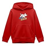 Spreadshirt TKKG Team Oskar Hund Kinder Premium Hoodie, 158/164 (12 Jahre), Rot